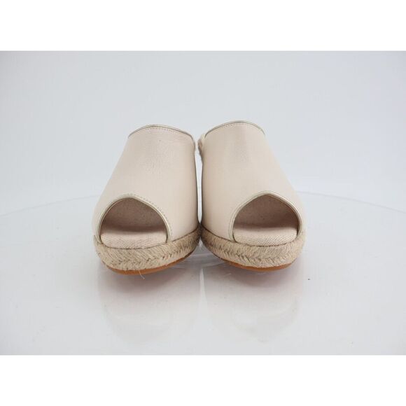 Cole Haan Cloudfeel Southcrest Mule Women's 9.5 Sandals Ivory Leather Espadrille - Picture 2 of 8